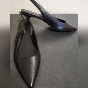 Marc Fisher Black Pointed Slingback Heels